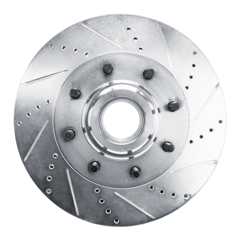 Ford F-350 Super Duty Brake Rotor (1) - Front Right - R1 Concepts - Drilled & Slotted - Silver - `11-`25 Ford F-350 Super Duty Brake Rotor (1) - Front Right - R1 Concepts - Drilled & Slotted - Silver - `11-`25
